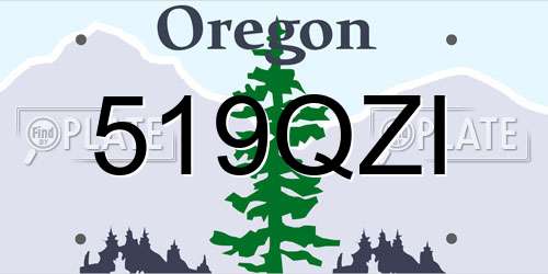 519QZI Oregon License Plate