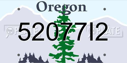52077I2 Oregon License Plate