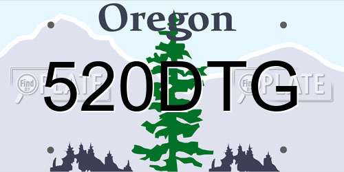 520DTG Oregon License Plate