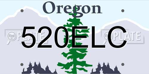 520ELC Oregon License Plate