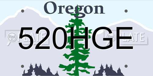 520HGE Oregon License Plate