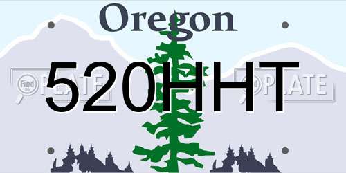 520HHT Oregon License Plate