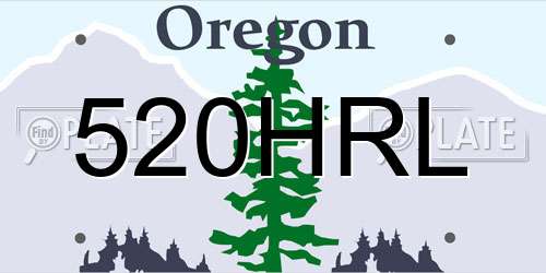 520HRL Oregon License Plate
