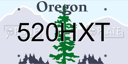 520HXT Oregon License Plate