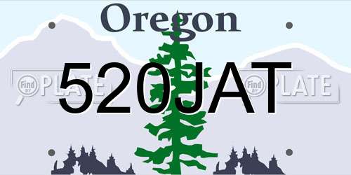520JAT Oregon License Plate