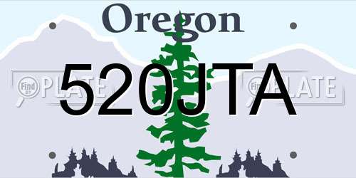 520JTA Oregon License Plate