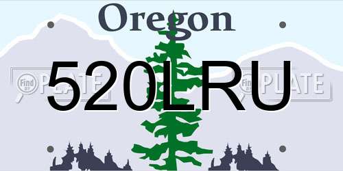 520LRU Oregon License Plate