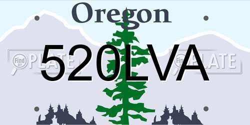 520LVA Oregon License Plate