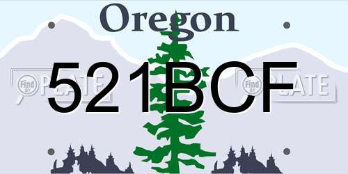 521BCF Oregon License Plate
