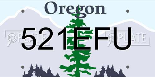 521EFU Oregon License Plate