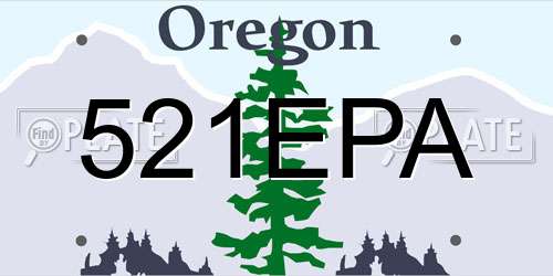 521EPA Oregon License Plate