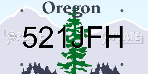 521JFH Oregon License Plate