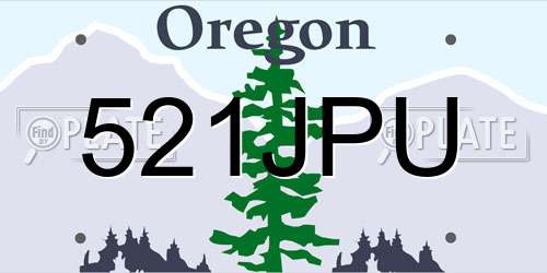 521JPU Oregon License Plate