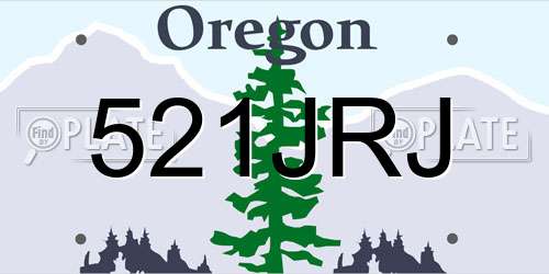 521JRJ Oregon License Plate