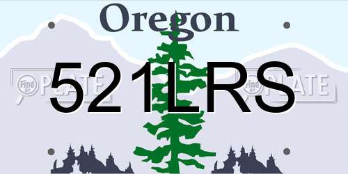521LRS Oregon License Plate