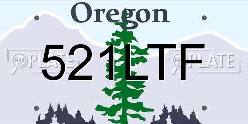 521LTF Oregon License Plate