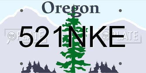 521NKE Oregon License Plate