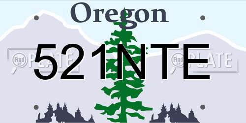 521NTE Oregon License Plate