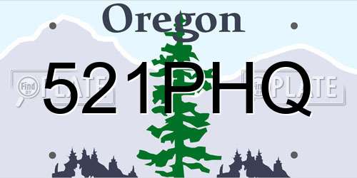 521PHQ Oregon License Plate