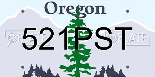 521PST Oregon License Plate
