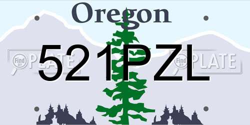 521PZL Oregon License Plate