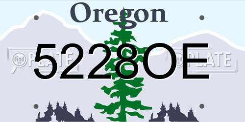 5228OE Oregon License Plate