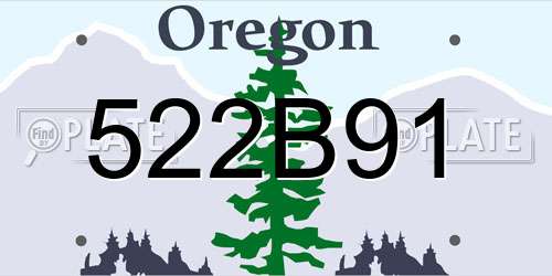 522B91 Oregon License Plate