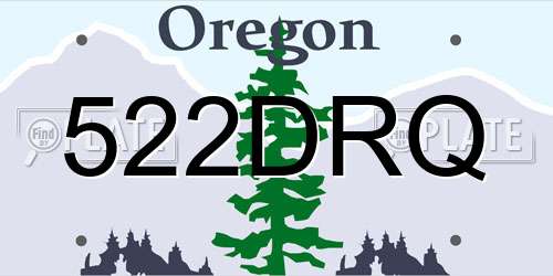 522DRQ Oregon License Plate