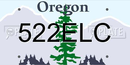 522ELC Oregon License Plate
