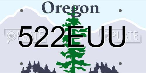 522EUU Oregon License Plate