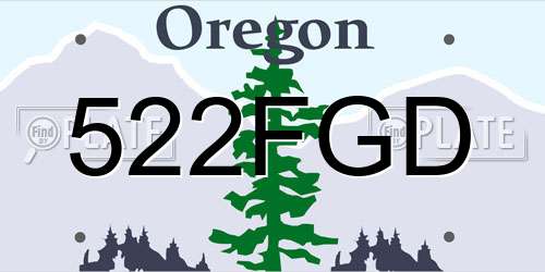 522FGD Oregon License Plate