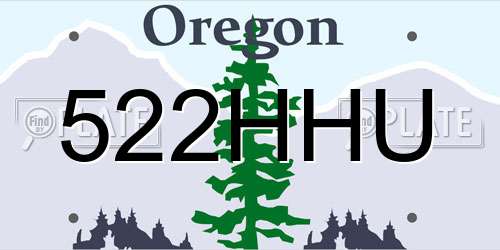 522HHU Oregon License Plate