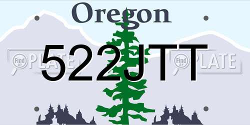 522JTT Oregon License Plate