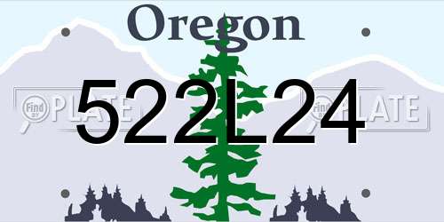 522L24 Oregon License Plate