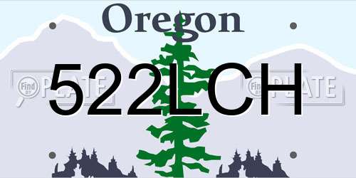 522LCH Oregon License Plate