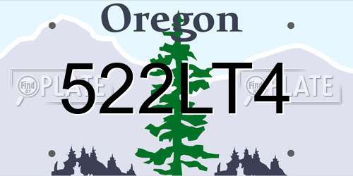 522LT4 Oregon License Plate