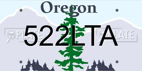 522LTA Oregon License Plate