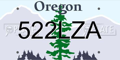 522LZA Oregon License Plate