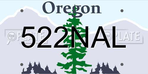 522NAL Oregon License Plate