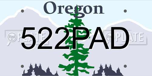 522PAD Oregon License Plate