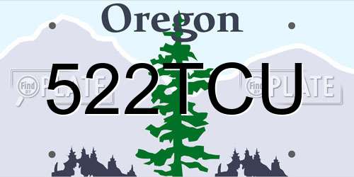 522TCU Oregon License Plate
