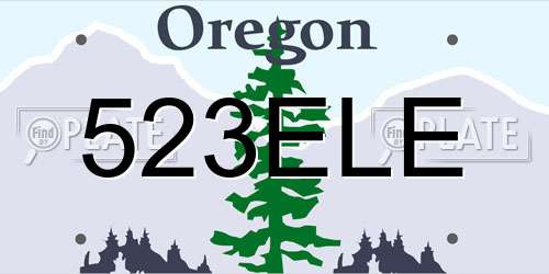 523ELE Oregon License Plate