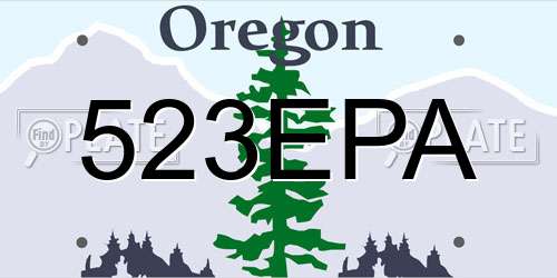 523EPA Oregon License Plate
