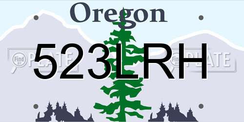 523LRH Oregon License Plate