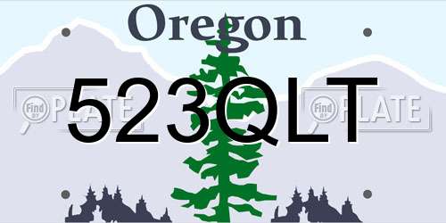 523QLT Oregon License Plate