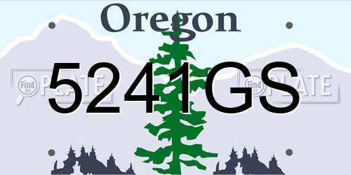 5241GS Oregon License Plate