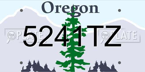 5241TZ Oregon License Plate