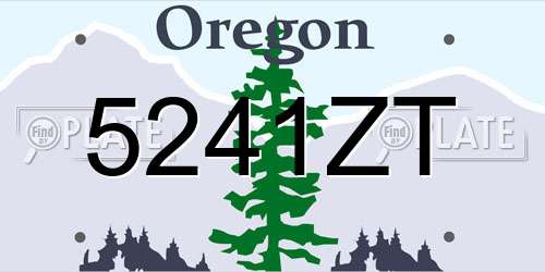 5241ZT Oregon License Plate
