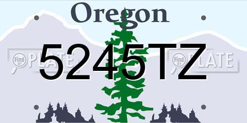5245TZ Oregon License Plate