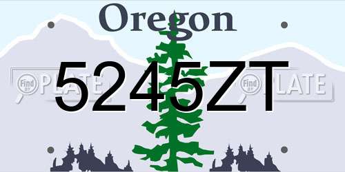 5245ZT Oregon License Plate